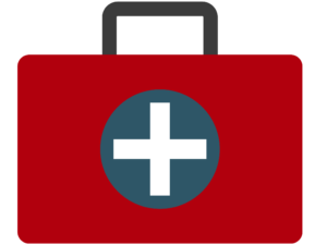 First aid bag with logo